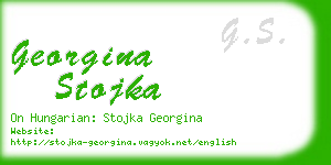 georgina stojka business card